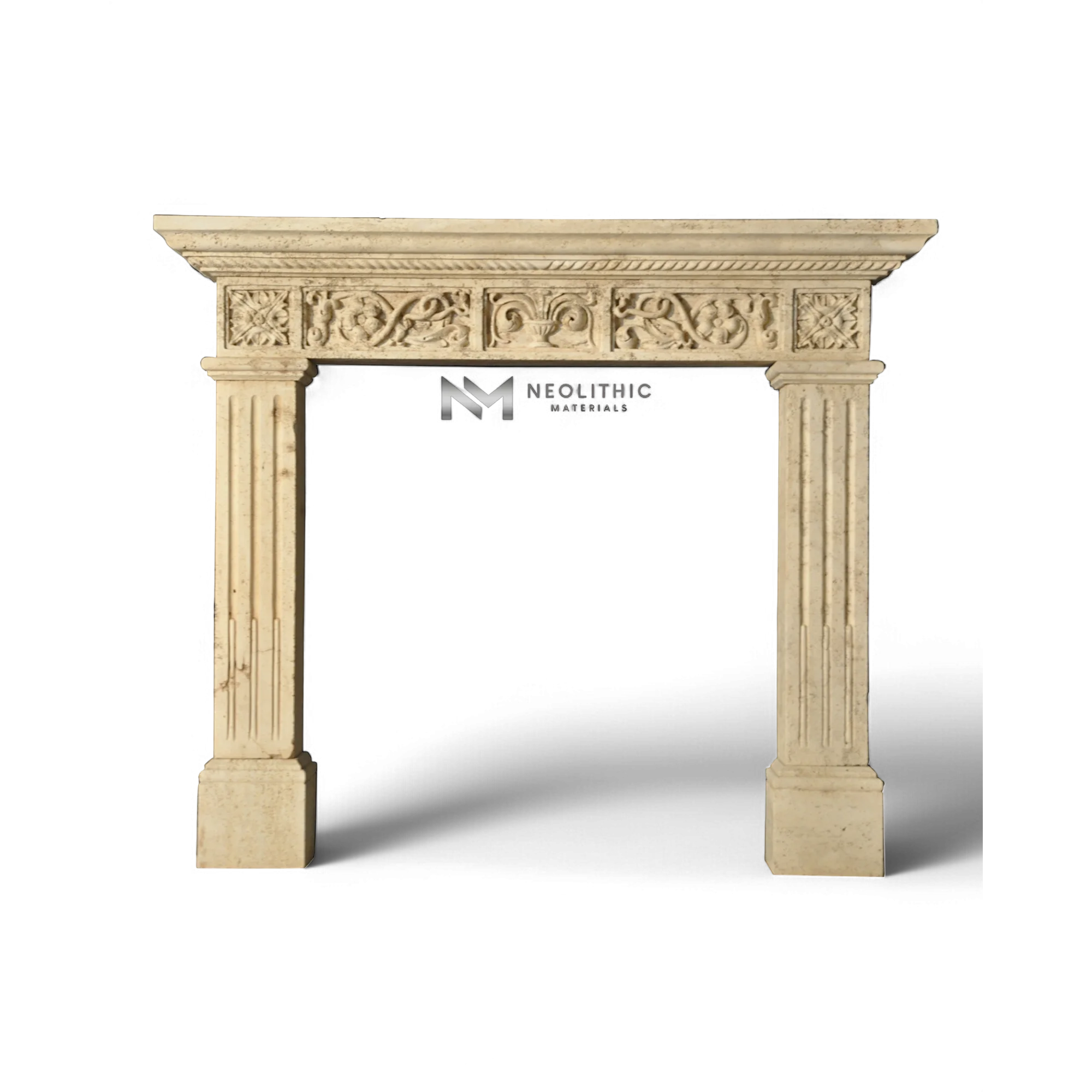 Limestone Fireplace Mantel
